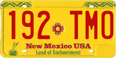 NM license plate 192TMO