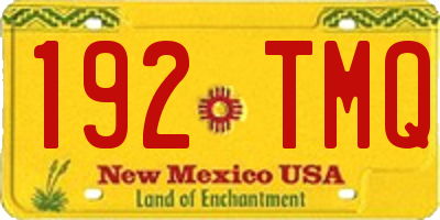 NM license plate 192TMQ