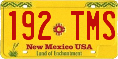 NM license plate 192TMS