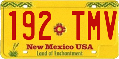 NM license plate 192TMV