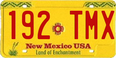 NM license plate 192TMX