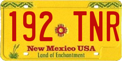 NM license plate 192TNR