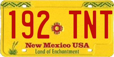 NM license plate 192TNT