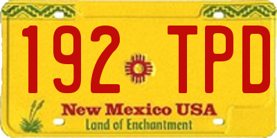 NM license plate 192TPD
