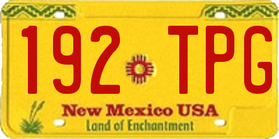 NM license plate 192TPG