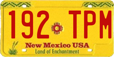 NM license plate 192TPM