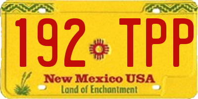 NM license plate 192TPP