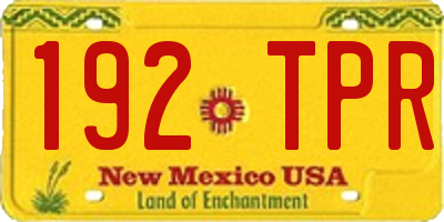 NM license plate 192TPR
