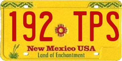 NM license plate 192TPS