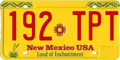 NM license plate 192TPT