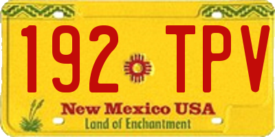 NM license plate 192TPV