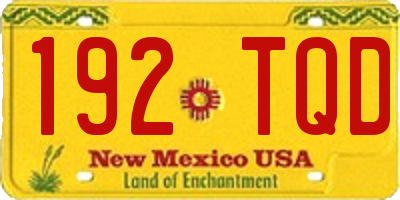 NM license plate 192TQD