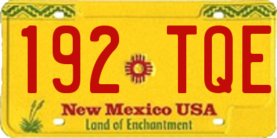 NM license plate 192TQE