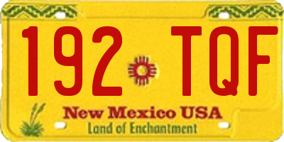 NM license plate 192TQF