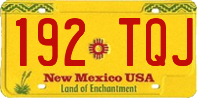 NM license plate 192TQJ