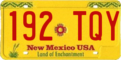 NM license plate 192TQY