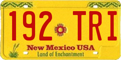 NM license plate 192TRI