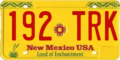NM license plate 192TRK