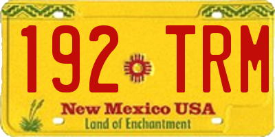 NM license plate 192TRM