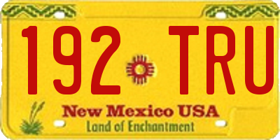 NM license plate 192TRU