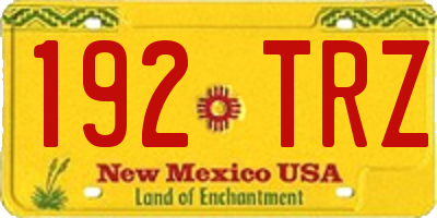 NM license plate 192TRZ