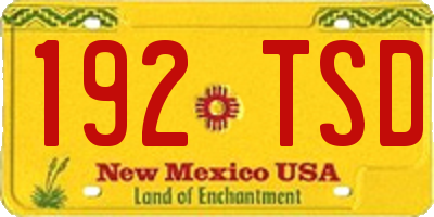 NM license plate 192TSD