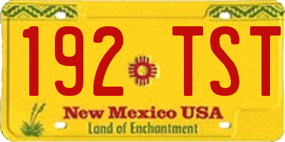 NM license plate 192TST