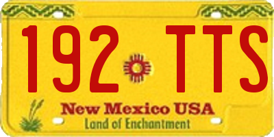 NM license plate 192TTS
