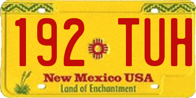 NM license plate 192TUH