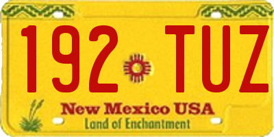 NM license plate 192TUZ