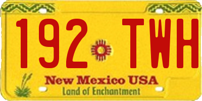 NM license plate 192TWH