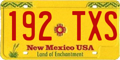 NM license plate 192TXS