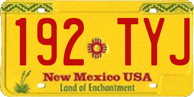 NM license plate 192TYJ