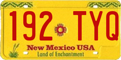 NM license plate 192TYQ