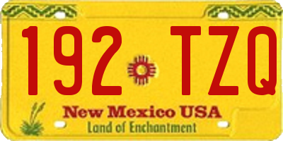 NM license plate 192TZQ