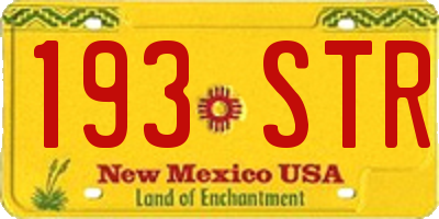 NM license plate 193STR