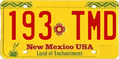 NM license plate 193TMD