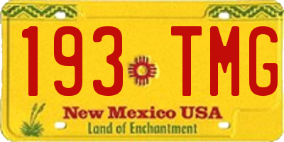 NM license plate 193TMG