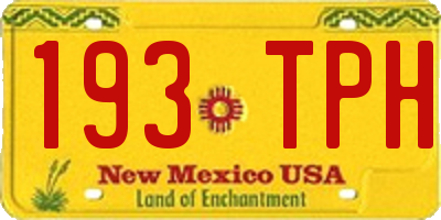 NM license plate 193TPH
