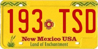 NM license plate 193TSD
