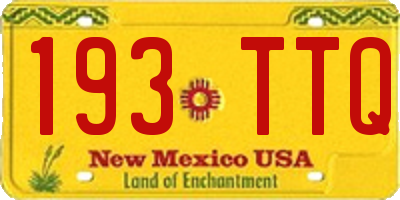 NM license plate 193TTQ
