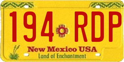 NM license plate 194RDP