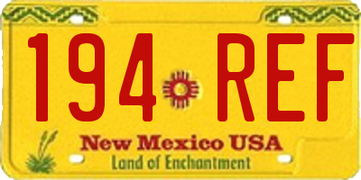 NM license plate 194REF