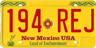 NM license plate 194REJ