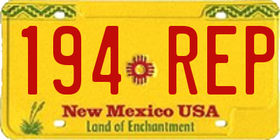 NM license plate 194REP