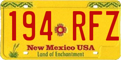 NM license plate 194RFZ