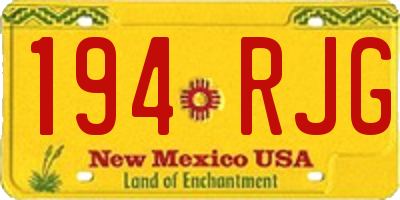 NM license plate 194RJG