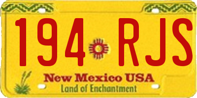 NM license plate 194RJS
