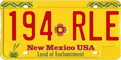 NM license plate 194RLE