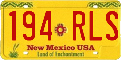 NM license plate 194RLS